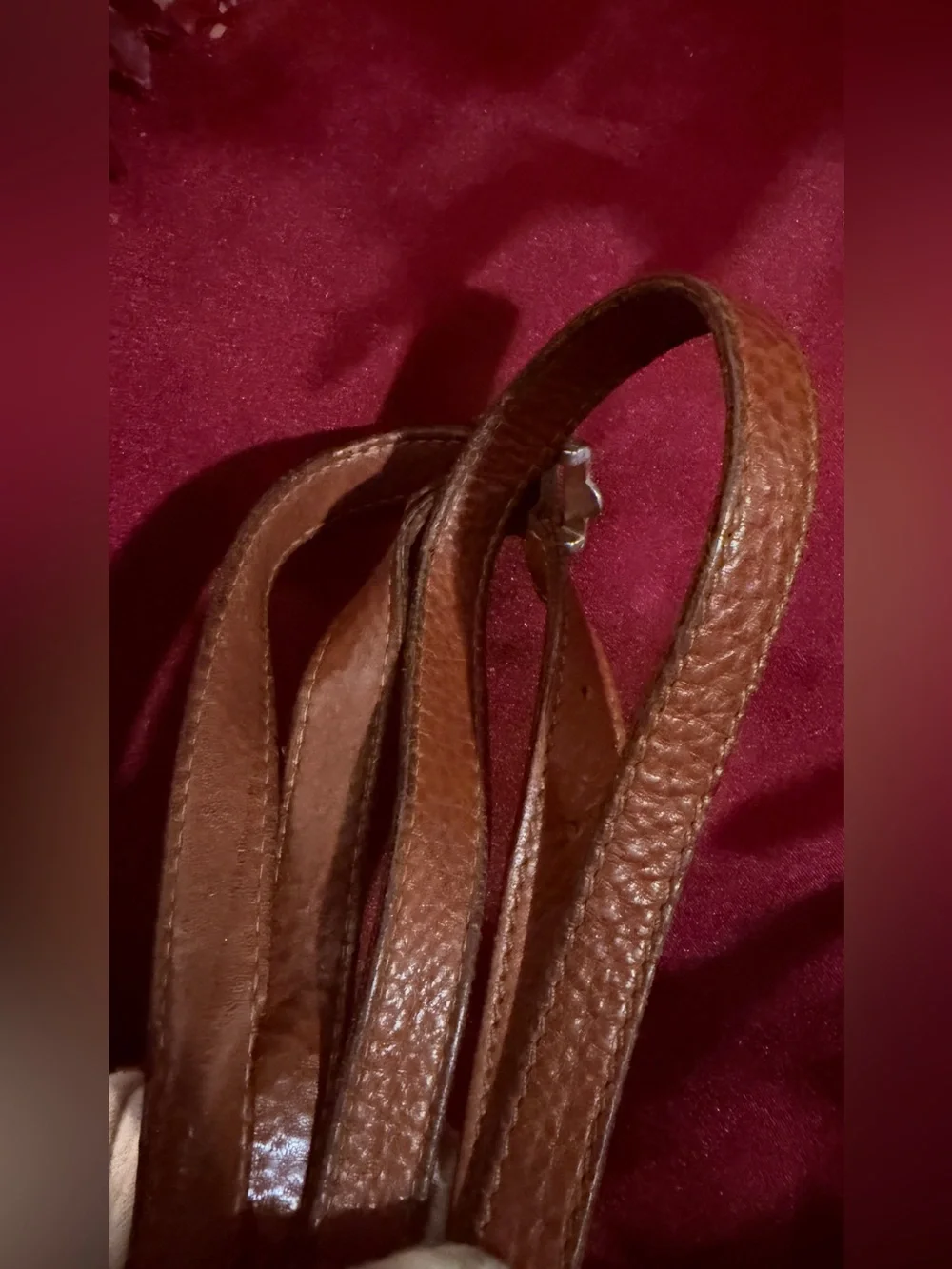 Fendi Striped Messenger Bag in Brown and Black